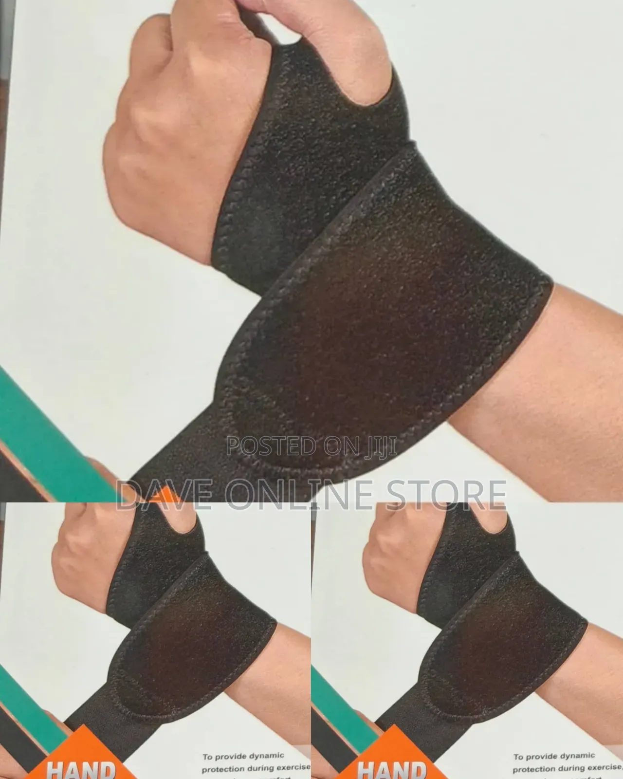 Black Adjustable Hand and Wrist Support Brace