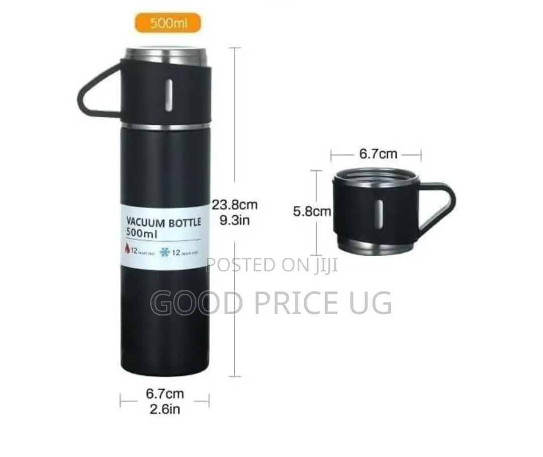 500ml Black Stainless Steel Vacuum Insulated Thermal Flask
