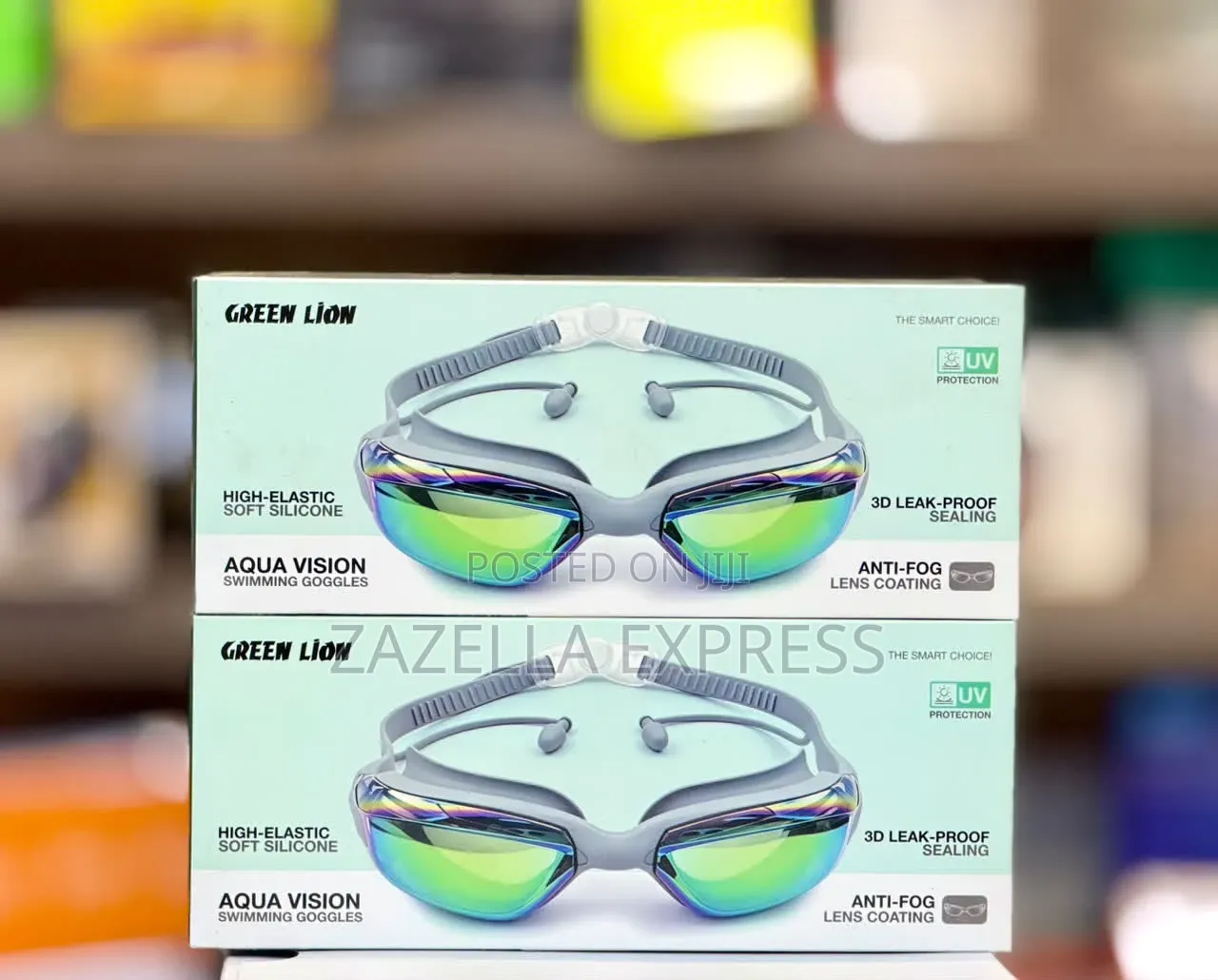 Green Lion Aqua Vision Pro Swimming Goggles