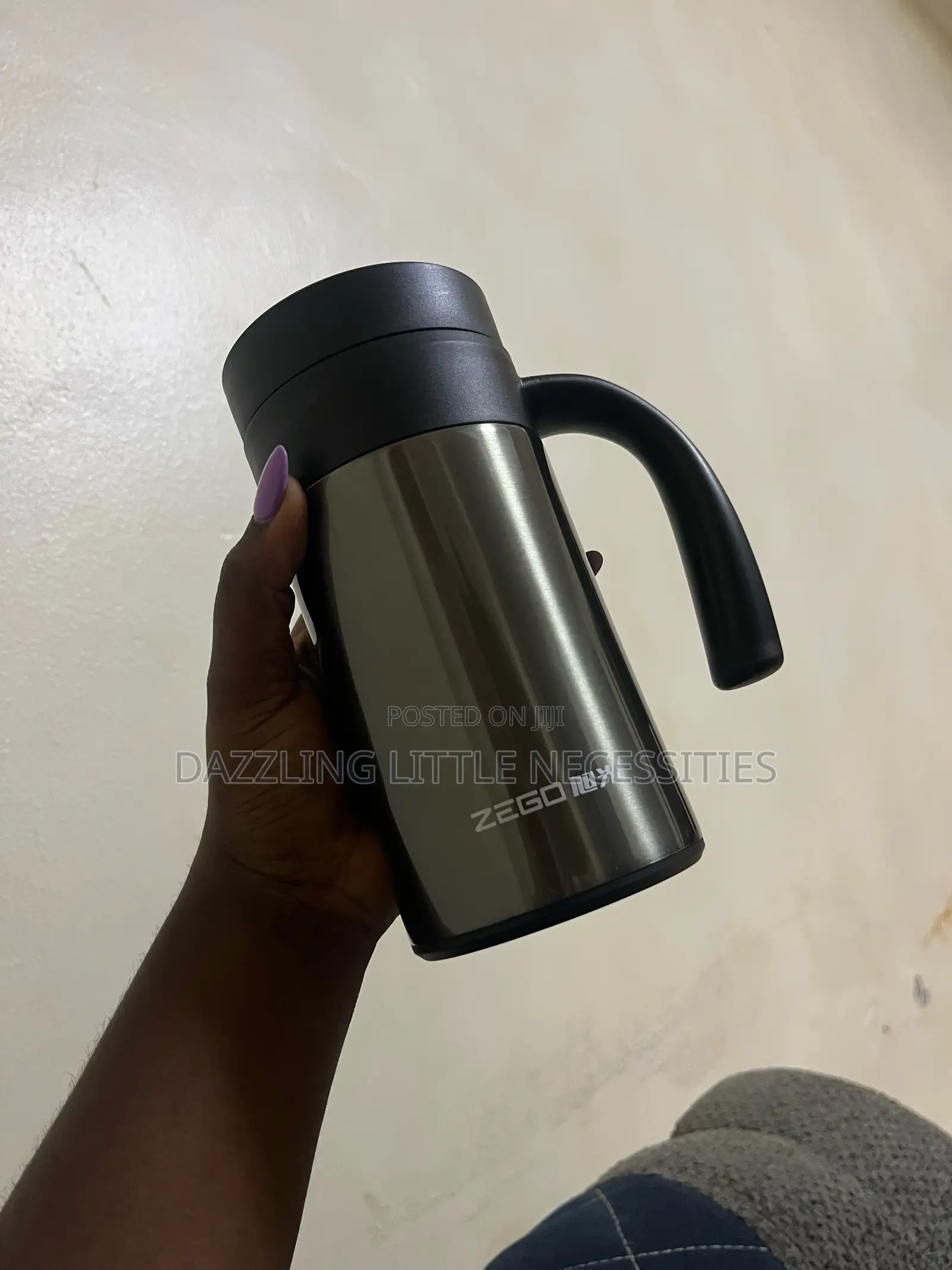 ZEGO Stainless Steel Vacuum Insulated Travel Mug - 520mls (Gray)