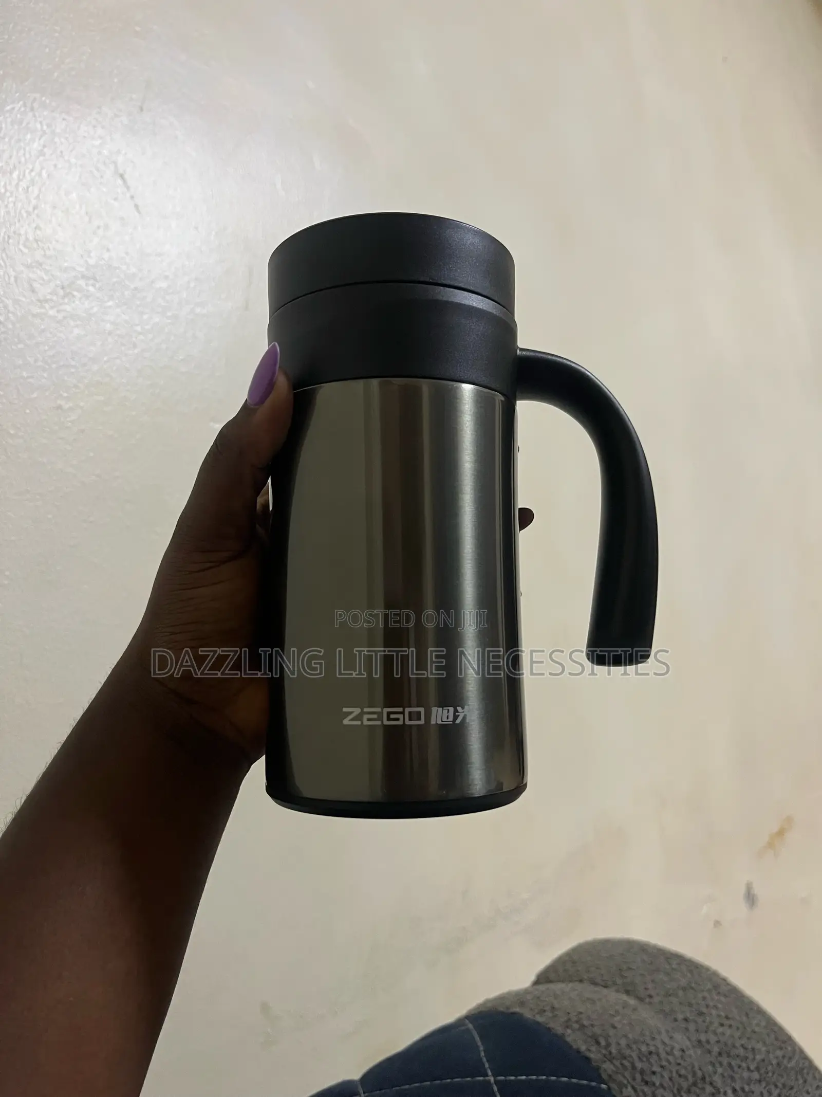 ZEGO Stainless Steel Vacuum Insulated Travel Mug - 520mls (Gray)