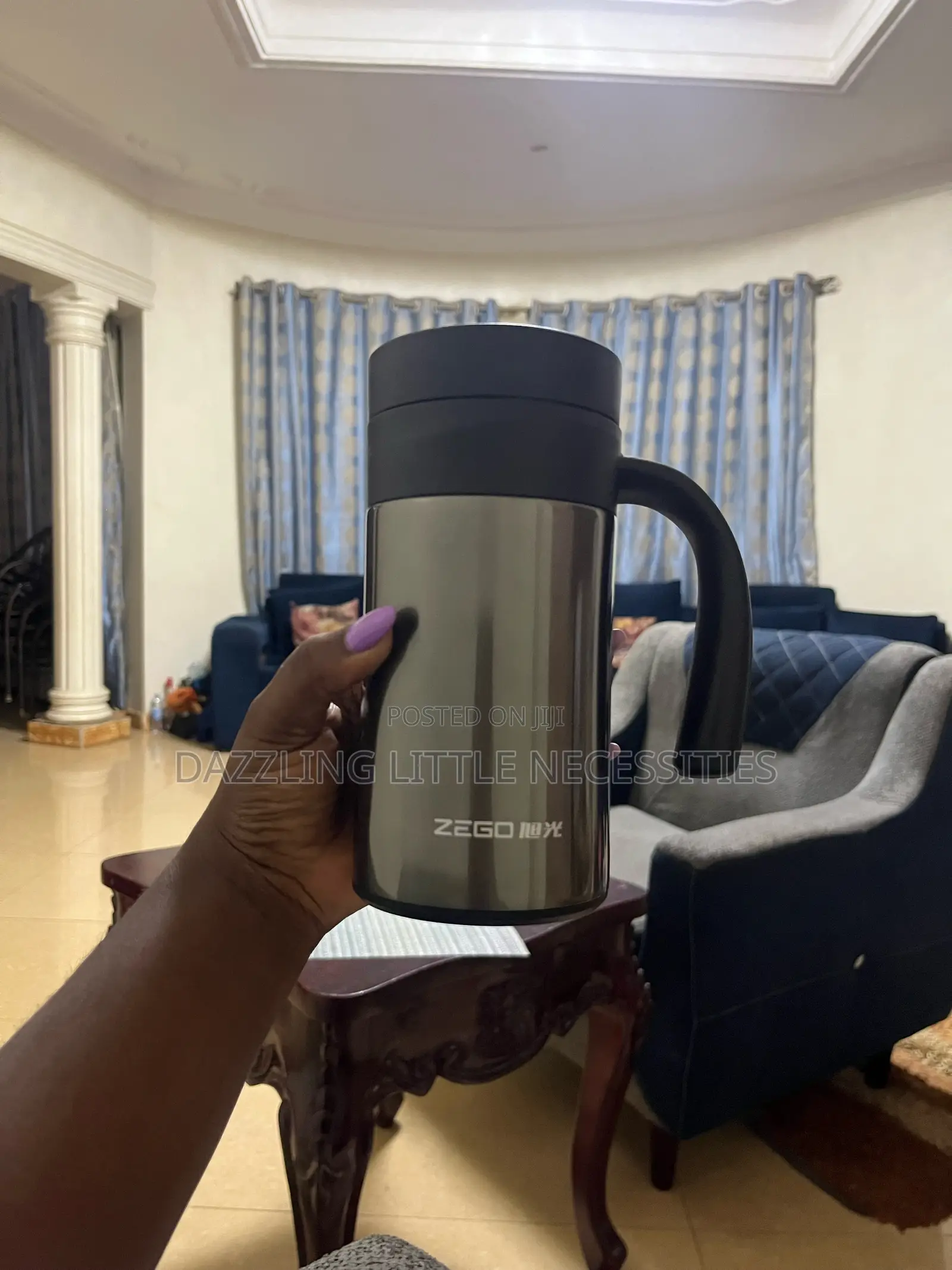 ZEGO Stainless Steel Vacuum Insulated Travel Mug - 520mls (Gray)