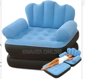 2in1 Inflatable Chair Air Sofa, Blow Up Pull Out Air Mattress Wiz Pump