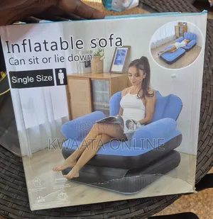2in1 Inflatable Chair Air Sofa, Blow Up Pull Out Air Mattress Wiz Pump