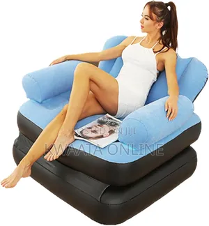 2in1 Inflatable Chair Air Sofa, Blow Up Pull Out Air Mattress Wiz Pump