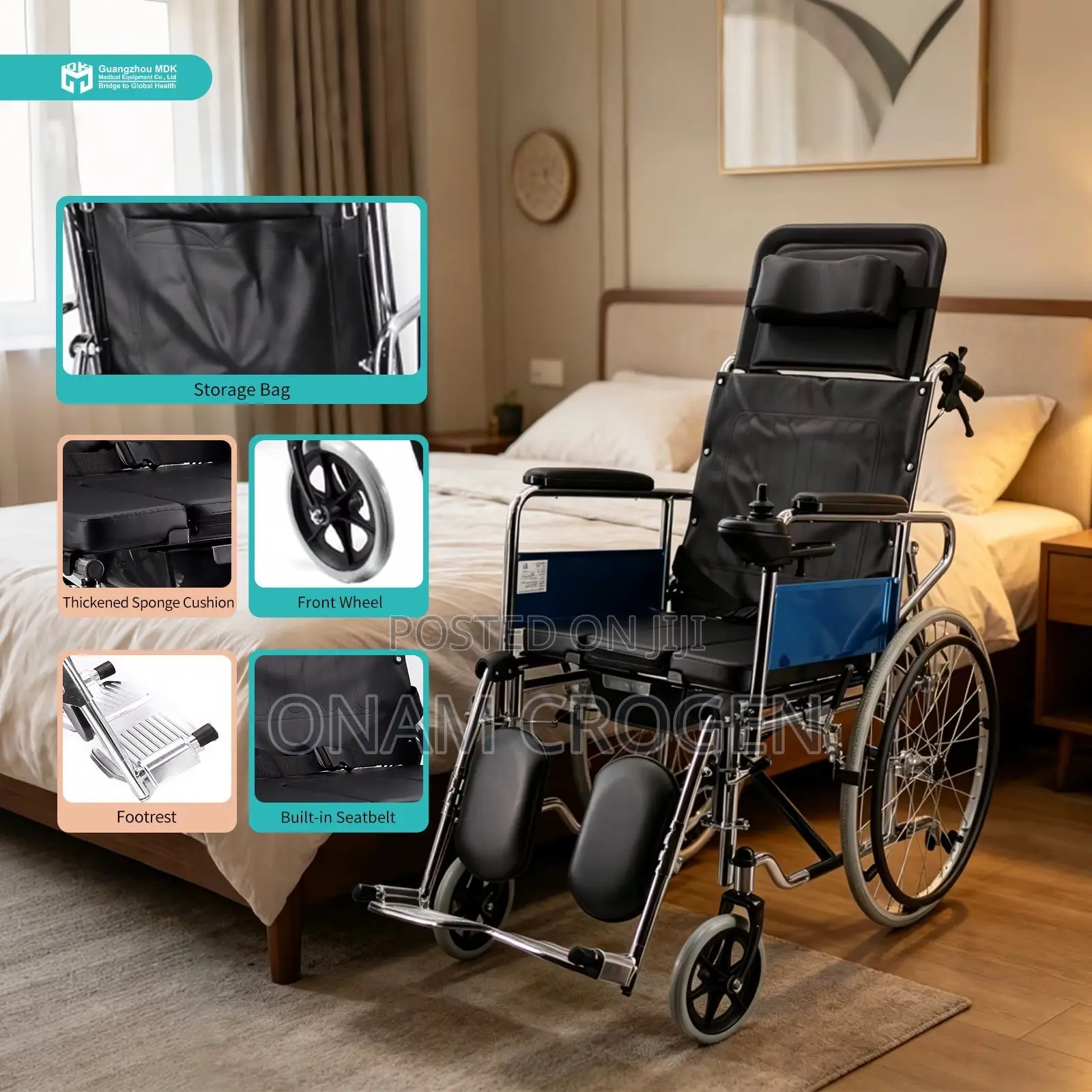 Reclining Wheelchair Stainless 440