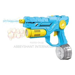 Green Lion Water Gun With Bubble Machine/Electric 2-in-1 Outdoor Toy