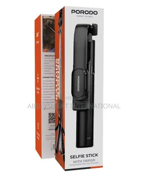Porodo Selfie Stick With Tripod Stand Detachable Remote