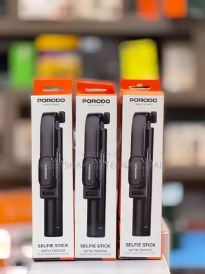 Porodo Selfie Stick With Tripod Stand Detachable Remote