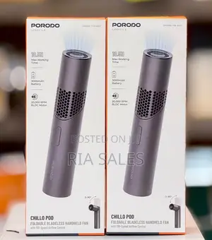 Porodo Lifestyle Chillo Pod Foldable Bladeless Handheld Fan