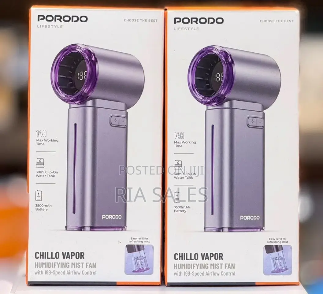 Porodo Lifestyle Chillo Vapor Humidifying Mist Fan