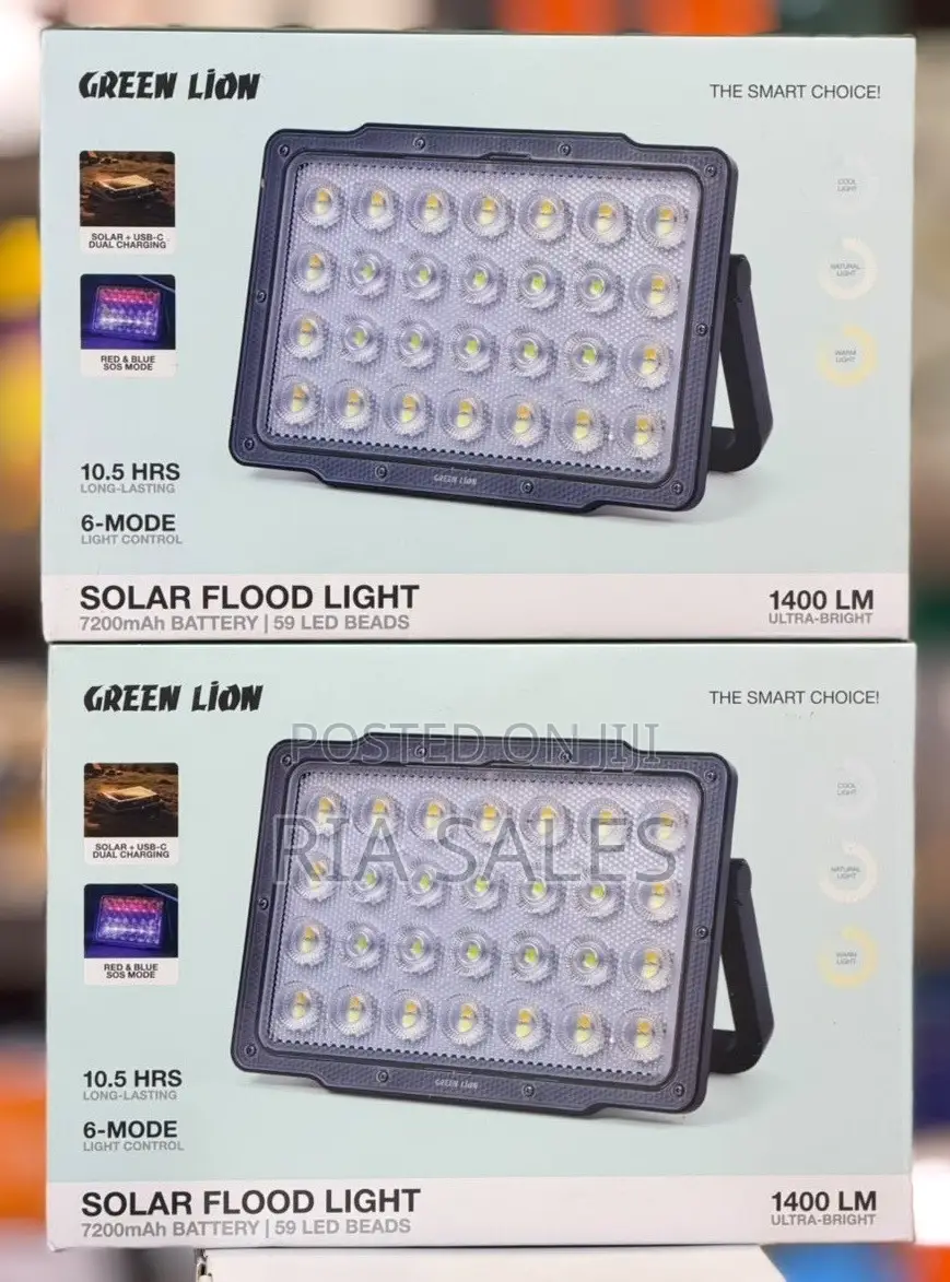 Green Lion Solar Floodlight With Solar Panel