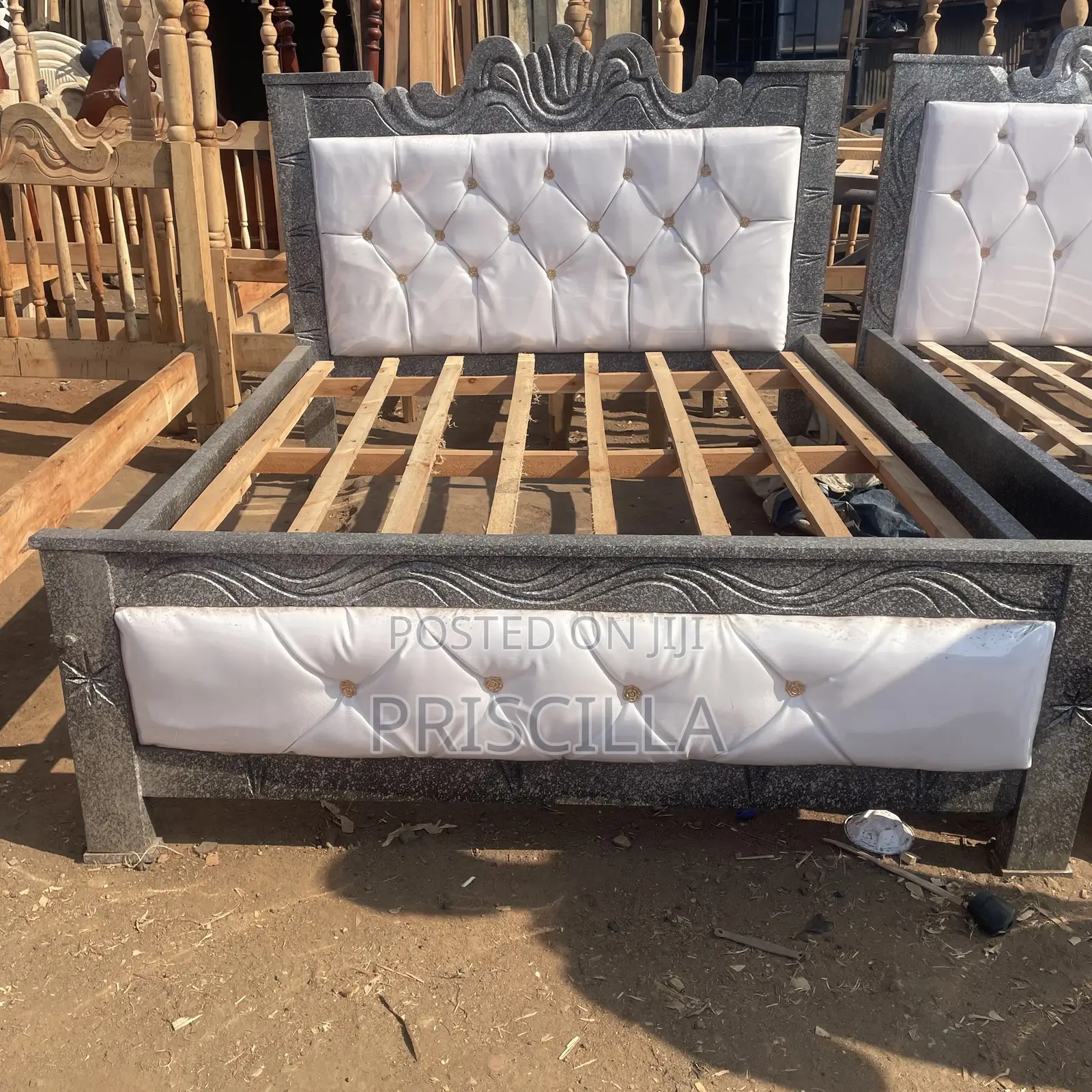 5by6 Bed Silver Flower