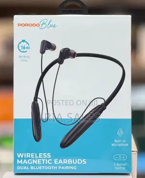 Porodo Blue ENC Wireless Magnetic Neckband in Ear Earphones