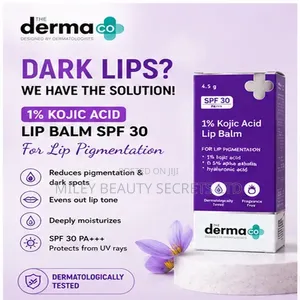 the Derma Co 1% Kojic Acid Lip Balm SPF 30