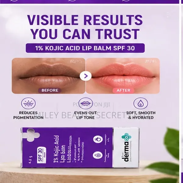 the Derma Co 1% Kojic Acid Lip Balm SPF 30