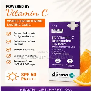 The Derma Co 1% Vitamin C Brightening Lip Balm SPF 50