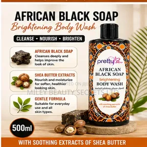 Pretty Skin African Black Soap Brightening Body Wash