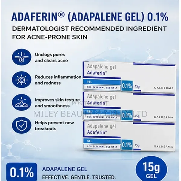 Adaferin Adapalene Gel 0.1% – 15g