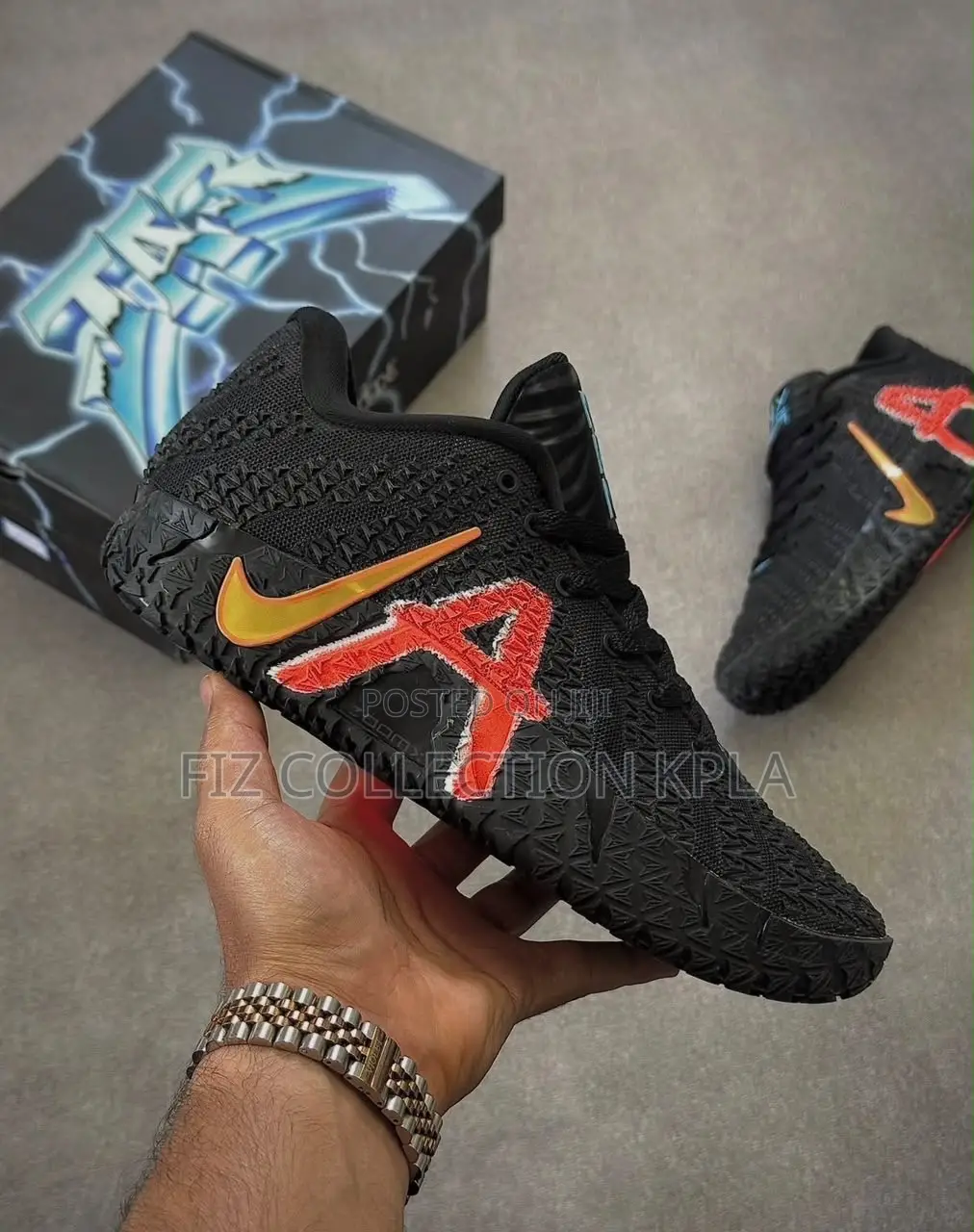 Original Nike Ja 3 NY vs NY Black Orange Basketball Shoes