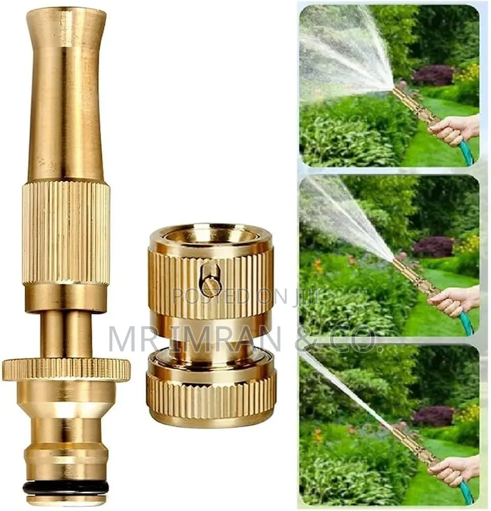 Heavy-Duty Brass Adjustable High-Pressure Hose Spray Nozzle