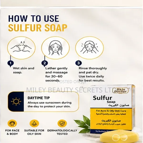 Skin Doctor Sulfur Soap – For Acne Oily Skin Care