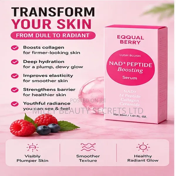 Eqqual Berry Lush Blush Nad+ Peptide Boosting Serum