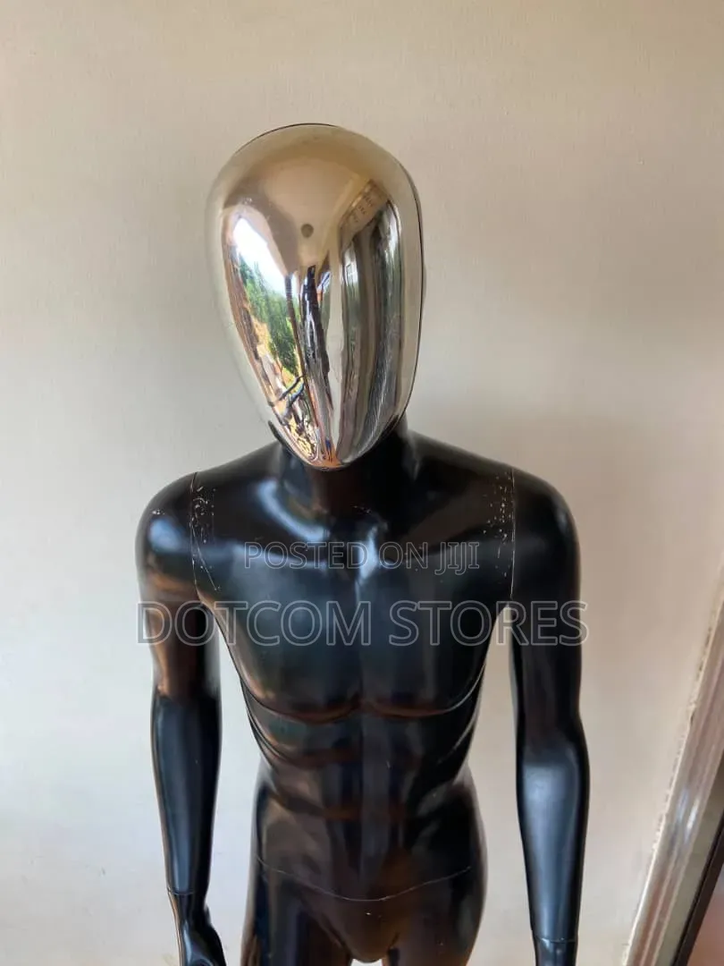 Black/Gold Headed Male Fiber Mannequin