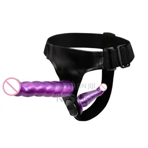Double Strap on Dildo for Couples - Purple