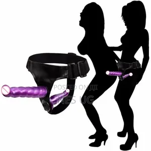 Double Strap on Dildo for Couples - Purple