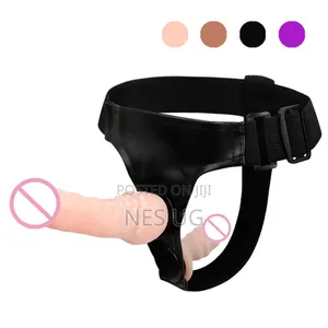 Double Strap on Dildo for Couples - Brown