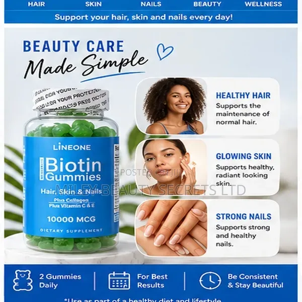 Lineone Biotin Gummies 10,000 MCG — Hair, Skin Nails