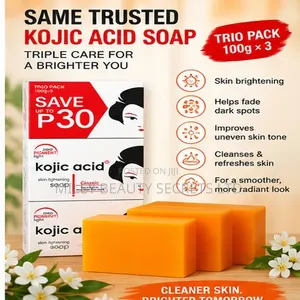Kojic Acid Skin Brightening Soap — Trio Pack