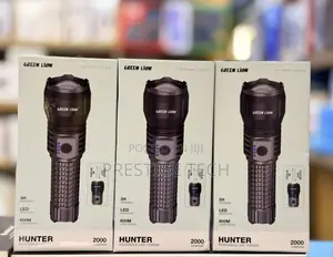 Green Lion Hunter Portable LED Torch 5000mah 2000 Lumens 600m Distance