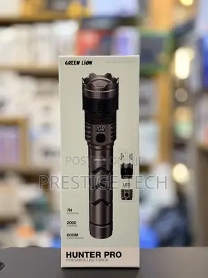 Green Lion Hunter Pro Portable LED Torch 8000mah, 600m Reach, 7 Hours