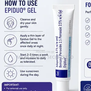Epiduo Gel — Adapalene 0.1% + Benzoyl Peroxide 2.5%