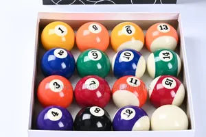 Standard Billiard Pool Ball Set With Numbers (1-15 and Cue Ball)