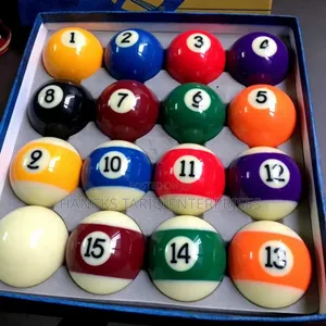 Standard Billiard Pool Ball Set With Numbers (1-15 and Cue Ball)