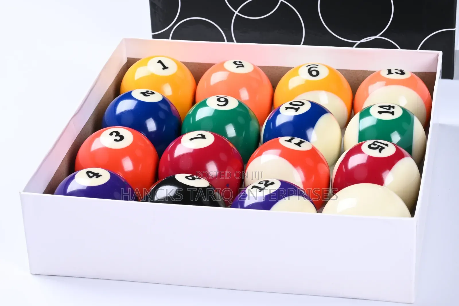 Standard Billiard Pool Ball Set With Numbers (1-15 and Cue Ball)