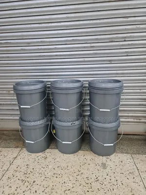 Gray Empty Plastic Paint Buckets 20litres