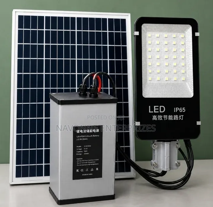 40W Solar Street Light With Motion Sensor and Battery Backup