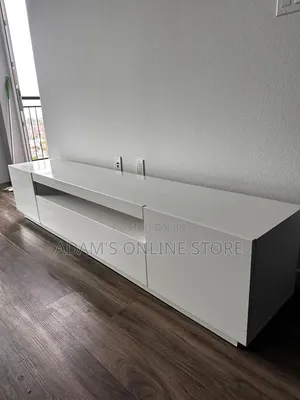 White TV Stand Unit 6ft Length (183)cm Suitable for 85inch Television