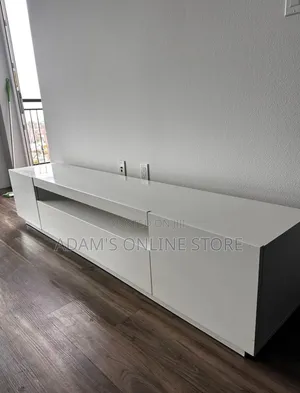 White TV Stand Unit 6ft Length (183)cm Suitable for 85inch Television