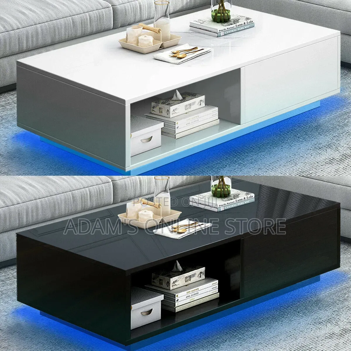White Led Center Table and Black  in All Colors Available