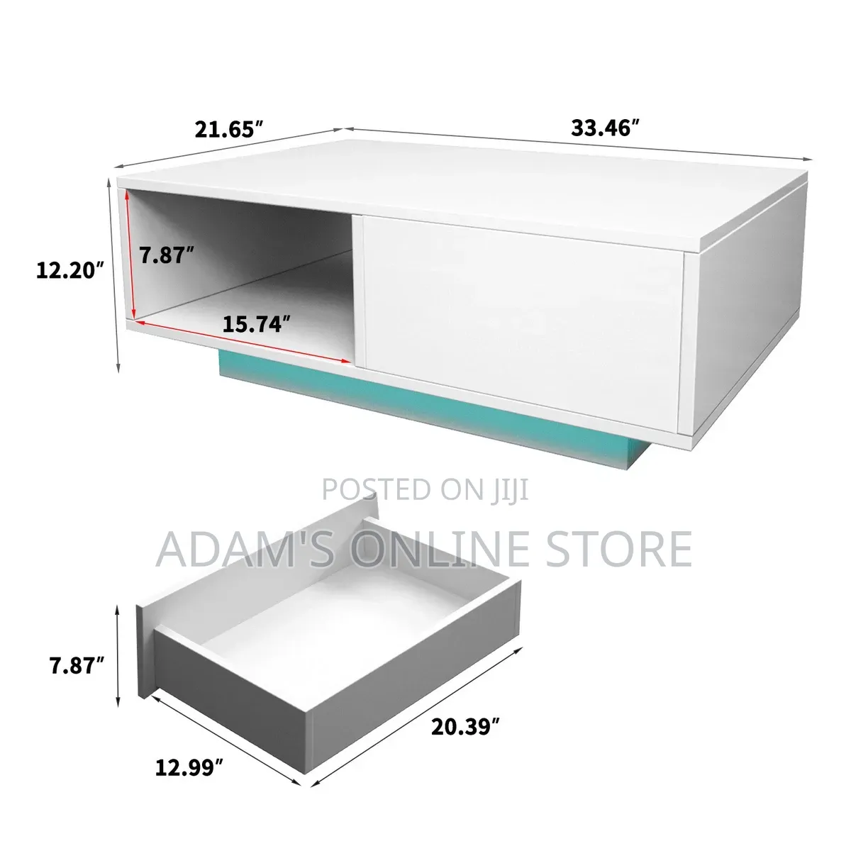 White Led Center Table and Black  in All Colors Available