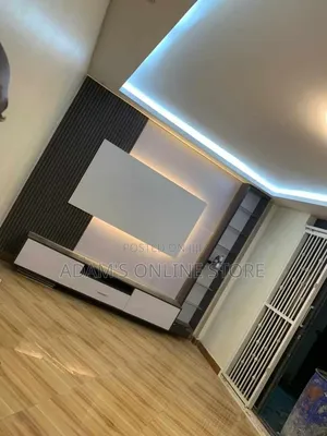 Wall Mount TV Stand Unit in Grey and White 10ft Length