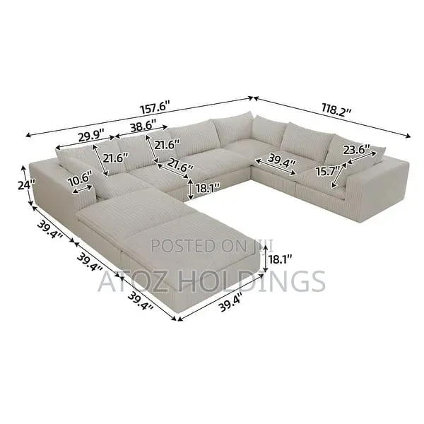 Sofas/Lady Clara 8 Seaters U Sofa Sets in Any Colour From 1,800,000/-