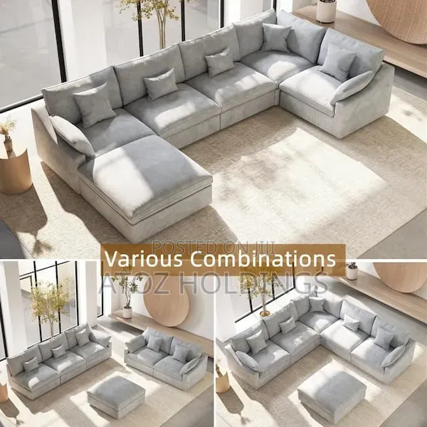 Sofas/Bonita Sectional U Sofas 6 Seater in Any Colour From 1,660,000/-
