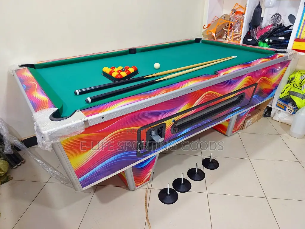Marble Slate Waterproof Coin Operated Pool Table BRAND NEW