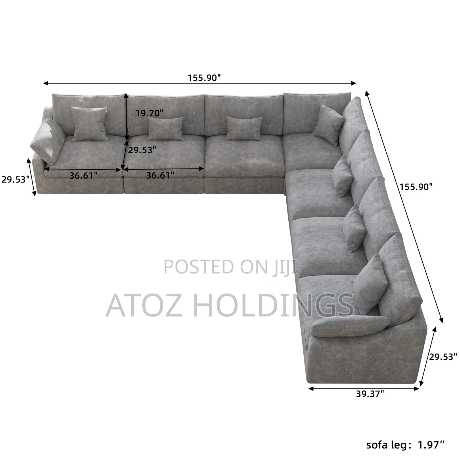 Sofas/World Class 7 Seaters L Sofa Couches in All Colours 1,700,000/-